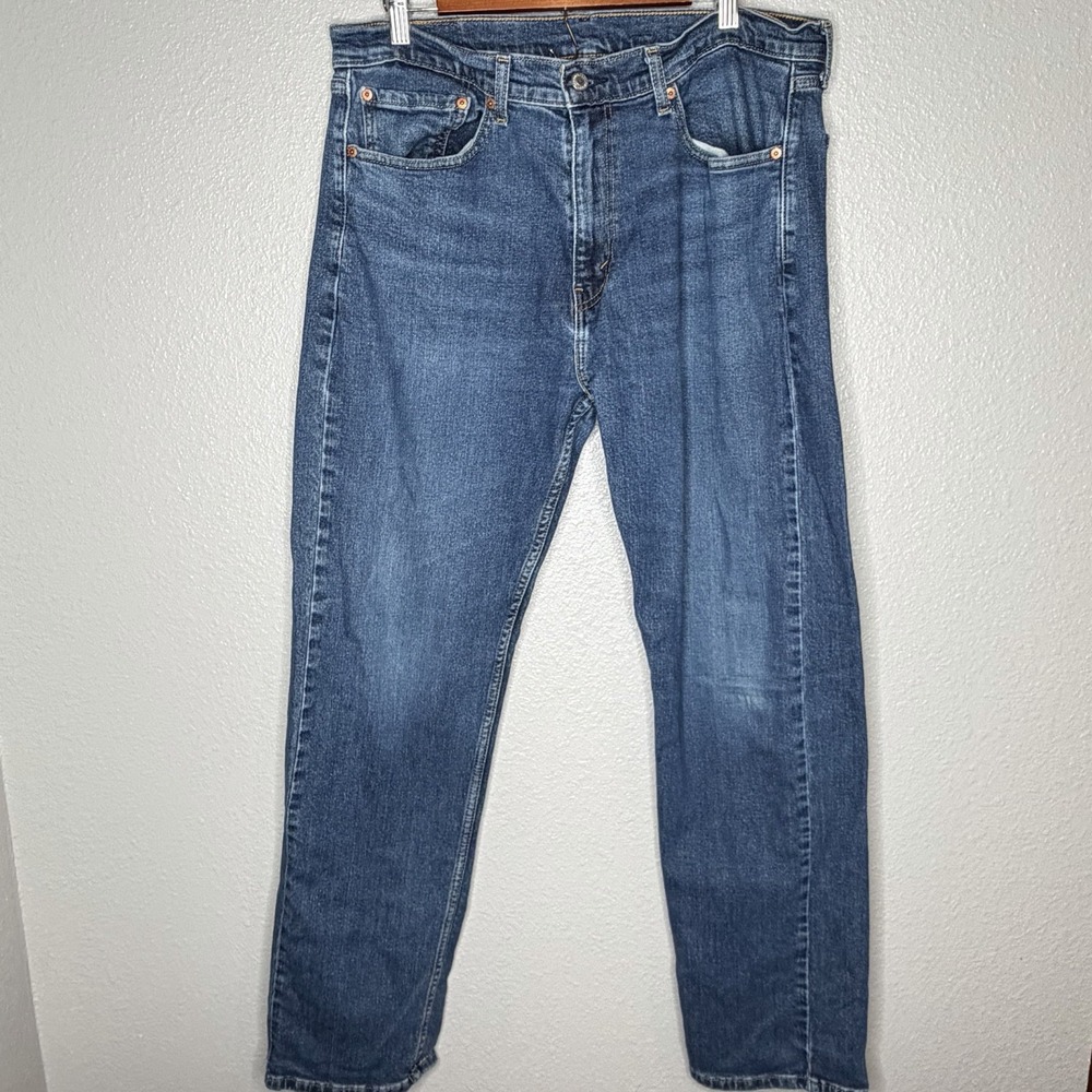 Levis 505 Jeans Mens 36x34 (Act 38x33) Cotton Stretch Straight‎ Denim Workwear